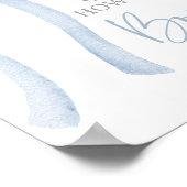 ブルーボウコケット推測どのように多くの赤ちゃんシャワー ポスター (角)