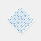 ブルーボウコケット模様 スタンダードカクテルナプキン (角)