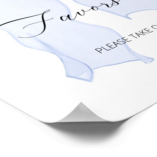 ブルーボウコケット誕生日パーティーの好意 ポスター (角)