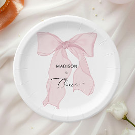 ブルーボウコケット1歳の誕生日 ペーパープレート