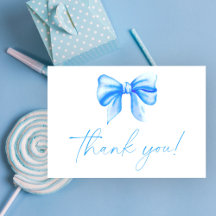 ブルーボウサンキューカード