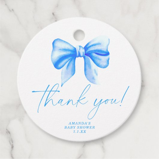 ブルーボウサンキューカード フェイバータグ (正面)