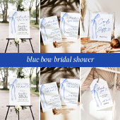 ブルーボウシェズタイイングザノットブライダルシャワー オールインワン招待状