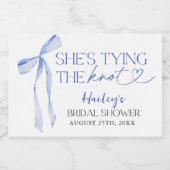 ブルーボウシェズタイイングザノットブランチブライダルシャワー スパークリングワインラベル (シングルラベル)