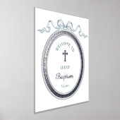ブルーボウシルバーギリシャ語枠バプテススホイルポスター 箔ポスター (レイダウン)