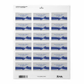 ブルーボウシルバーグレーのテクスチャ付き背景 ラベル (フルシート)