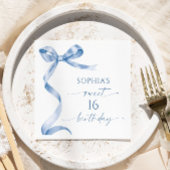 ブルーボウスウィート16バースデーパーティー スタンダードカクテルナプキン