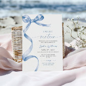 ブルーボウスウィート16誕生日招待状 招待状