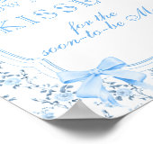 ブルーボウズいくつのキスブライダルシャワーゲーム ポスター (角)