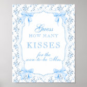 ブルーボウズいくつのキスブライダルシャワーゲーム ポスター (正面)