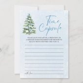 ブルーボウズのクリスマスベイビーシャワータイムカプセルゲーム 招待状 (正面)