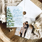 ブルーボウズベビーベビーシャワー外が寒い 招待状