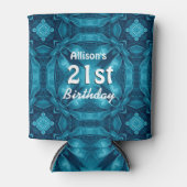 ブルーボウズ21st誕生日名前をカスタムするA07 缶クーラー (正面)