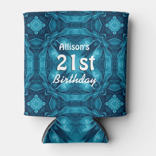 ブルーボウズ21st誕生日名前をカスタムするA07 缶クーラー (正面)