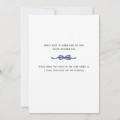 ブルーボウズ&ホリーガーランド 招待状 (裏面)