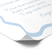 ブルーボウタイイングザノットブライダルシャワーミモサバー ポスター (角)