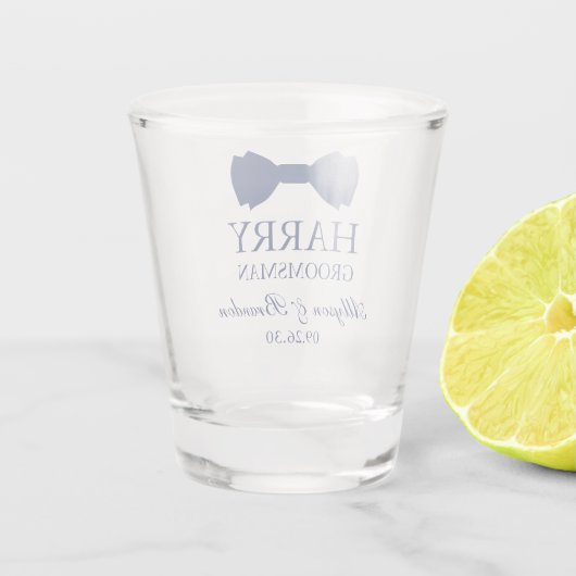 ブルーボウタイグロムスマン ショットグラス (裏面)