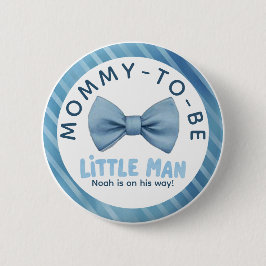 ブルーボウタイママto be小さな男の赤ちゃんシャワー 缶バッジ