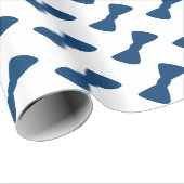 ブルーボウタイラッピング紙 ラッピングペーパー (ロールコーナー)