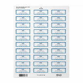 ブルーボウタイリトルマンベビーシャワー住所 シール (フルシート)