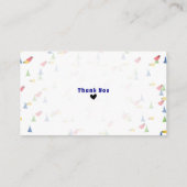 ブルーボウタイ男の赤ちゃんシャワーおむつラッフルカード エンクロージャーカード (裏面)