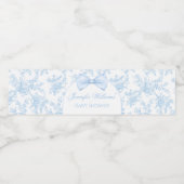 ブルーボウタイ男の赤ちゃんシャワーウォーターボトルラベル ペットボトルラベル (シングルラベル)