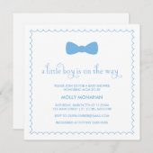 ブルーボウタイ | ベビーシャワー招待状 招待状 (正面/裏面)