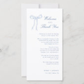 ブルーボウトイレウェルカムアンドサンキューホテル座席表 サンキューカード (正面)