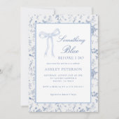 ブルーボウトイレターブブルーブライダルシャワー 招待状 (正面)