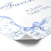 ブルーボウトイレベビーバビーブシャワーの好意 ポスター (角)