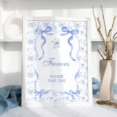 ブルーボウトイレベビーバビーブシャワーの好意 ポスター