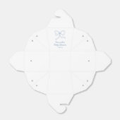 ブルーボウパーソナライズされたコケットリボンベビーシャワー フェイバーボックス (折り畳みなし)