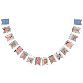 ブルーボウパーソナライズされたベビーシャワー写真バナー バンティングフラッグ (全)