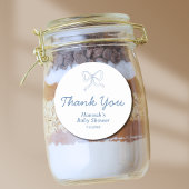 ブルーボウパーソナライズされたリボン赤ちゃんシャワー特典 ラウンドシール