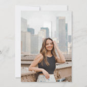 ブルーボウフォーマルフォト卒業パーティー 招待状 (裏面)