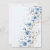 ブルーボウフローラパール&プロセッコブライダルシャワー 招待状 (裏面)