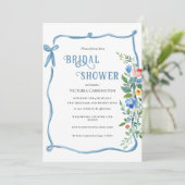 ブルーボウフローラブライダルシャワー招待 招待状 (スタンド正面)