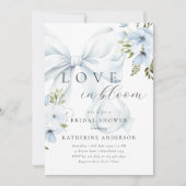 ブルーボウフローラブライダルシャワー 招待状 (正面)