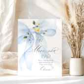 ブルーボウフローラモモクサバー水彩色 ポスター