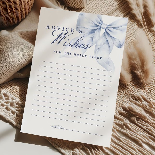 ブルーボウブライダルシャワーアドバイスfor the Bride (クリエイターアップロード済み)