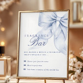 ブルーボウブライダルシャワーテーブル記号 ポスター