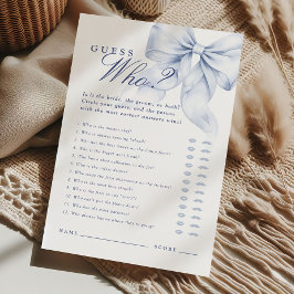 ブルーボウブライダルシャワー推測誰がゲームを言った