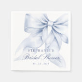 ブルーボウブライダルシャワー スタンダードカクテルナプキン (正面)