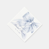 ブルーボウブライダルシャワー スタンダードカクテルナプキン (角)