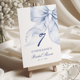 ブルーボウブライダルシャワー テーブルナンバー
