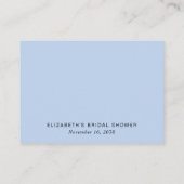 ブルーボウブライドブライダルシャワーアドバイスアンドウィッシュ エンクロージャーカード (裏面)