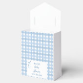 ブルーボウプレイドシンプルボーイズベイビーシャワー フェイバーボックス (オープン)