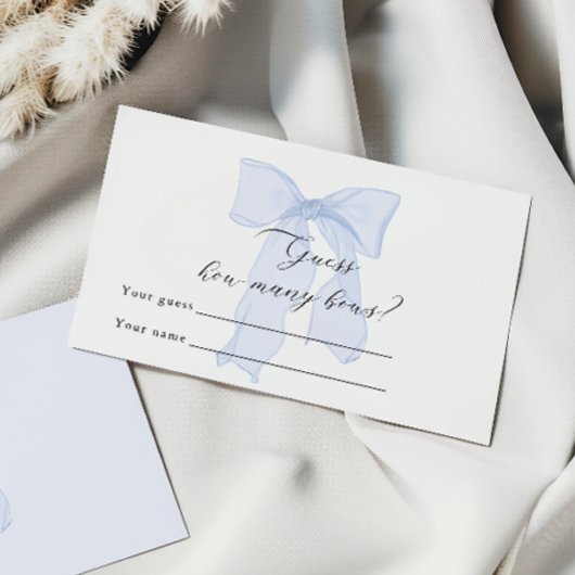ブルーボウベイビーシャワーいくつ弓を推測 エンクロージャーカード