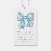 ブルーボウベイビーシャワー ギフトタグ (正面)