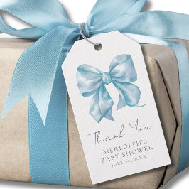 ブルーボウベイビーシャワー ギフトタグ